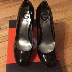 G By Guess GGWINNA Black Patent Leather Heels